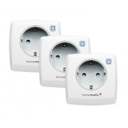 Homematic IP Smart Home 3er-Set Schaltsteckdose HmIP-PS-2