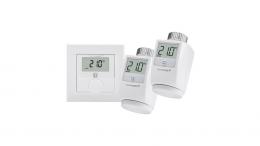 Homematic IP Smart Home Erweiterungsset Heizen mit Wandthermostat mit Luftfeuchtigkeitssensor und Heizkörperthermostaten, HmIP-WTH-3 und 2 x HmIP-eTRV-2