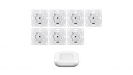 Homematic IP Smart Home Set Beschattung mit Access Point 2, 7 Rollladenaktoren für Markenschalter