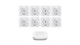 Homematic IP Smart Home Set Beschattung mit Access Point 2, 8 Rollladenaktoren für Markenschalter