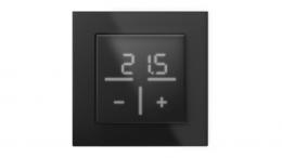 Homematic IP Smart Home Set Glas-Wandthermostat, schwarz, 1-fach Glasrahmen, HmIP-WGT-A + HmIP-GF1-A