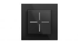 Homematic IP Smart Home Set Glastaster -schwarz, 1-fach-Glasrahmen, 1x WGS-A, 1x GF1-A