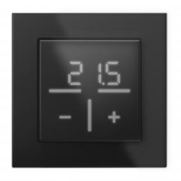 Homematic IP Smart Home Set Glasthermostat mit Co2-Sensor - schwarz, 1 Fach-Glasrahmen, HmIP-WGTC-A + HmIP-GF1-A