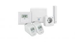 Homematic IP Smart Home Set Heizen und Energie, 1x HAP, 2x eTRV-B-2, 1x WTH-1, 1x PSM-2, 1x SWDO-2