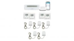 Homematic IP Smart Home Set Raumklima mit Access Point 2, Fußbodenheizungscontroller, 4 Wandthermostate und 5 Stellantriebe