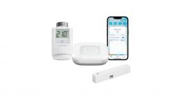 Homematic IP Smart Home Set Raumklima mit Access Point 2, Heizkörperthermostat und Fenster- und Türkontakt