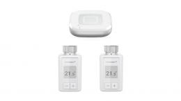 Homematic IP Smart Home Set Raumklima mit Access Point, 2 Heizkörperthermostate Flex