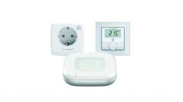 Homematic IP Smart Home Starter Set Raumklima mit Access Point 2, Wandthermostat und Schalt-Messsteckdose