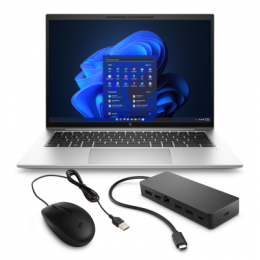 HP EliteBook 840 G9 7X9F0AT + USB-C Multiport Hub + 125 USB-Maus 14,0