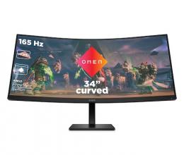 .HP Omen 34c Gaming Monitor - VA, WQHD, 165Hz, Höhenverstellung
