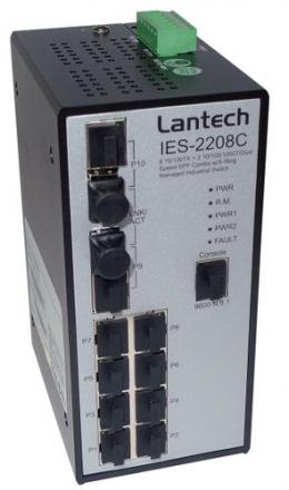 Hutschienen-Switch -20--60C 8x10/100TX+2x1000T/SFP SNMP