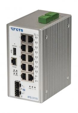 Hutschienen Switch 8x 100/1000T RJ45 mit PoE, 2 x 100/1000 SFP