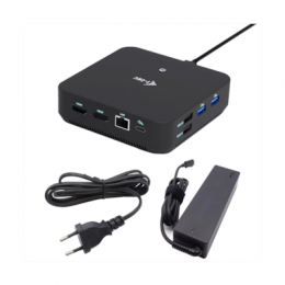 i-tec USB-C DP Dual HDMI Docking Station, Power Delivery 100W + i-tec Universal Charger 100W