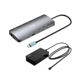 i-tec USB-C Metal Nano 3x Display Dock, 2x HDMI 1x USB-C video mit PD 140W + USB-C Charger 140W