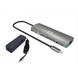 i-tec USB-C Metal Nano Docking Station 4K HDMI LAN mit Power Delivery 100 W + Charger 100W