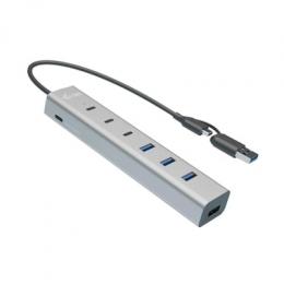 i-tec USB-C/USB-A Charging Metal HUB 7 Port (3x USB-C, 4x USB-A)
