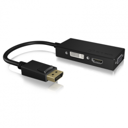 ICY BOX 3-in-1 DisplayPort™ zu HDMI®/ DVI-D / VGA Grafikadapter