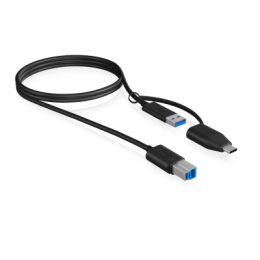 ICY BOX USB 3.2 (Gen 1) Type-B zu USB Type-A & Type-C Kabel