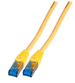 INFRALAN Patchkabel RJ45, S/FTP, Cat.6A, TPE superflex, 0.15m, gelb