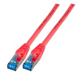 INFRALAN Patchkabel RJ45, S/FTP, Cat.6A, TPE superflex, 15m, rot