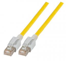 INFRALAN Patchkabel RJ45, S/FTP, Cat.6A, VC LED, 0,5m, gelb