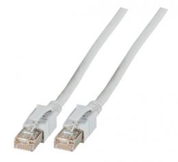 INFRALAN Patchkabel RJ45, S/FTP, Cat.6A, VC LED, 0,5m, grau