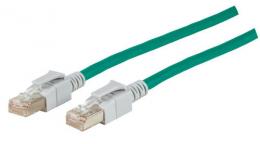 INFRALAN Patchkabel RJ45, S/FTP, Cat.6A, VC LED, 0,5m, grn