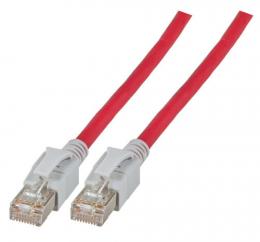 INFRALAN Patchkabel RJ45, S/FTP, Cat.6A, VC LED, 1,5m, rot