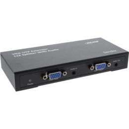 InLine 1 zu 2 VGA Extender & Splitter ber UTP, mit Audio, Sendeeinheit bis 300m