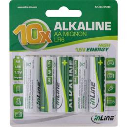 InLine Alkaline High Energy Batterie, Mignon (AA), 10er Blister