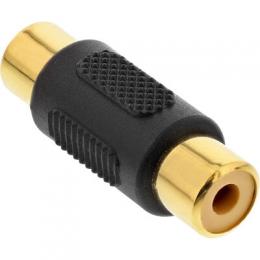 InLine Audio Adapter, Cinch Buchse an Cinch Buchse, vergoldet