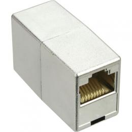 InLine Cat.5e Patchkabelkupplung 2x RJ45 Buchse, metallisiert geschirmt