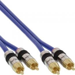 InLine Cinch Kabel AUDIO, PREMIUM, vergoldete Stecker, 2x Cinch Stecker / Stecker, 25m