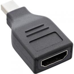 InLine DisplayPort Konverter, mini DisplayPort Stecker auf HDMI Buchse, FullHD/60Hz, schwarz