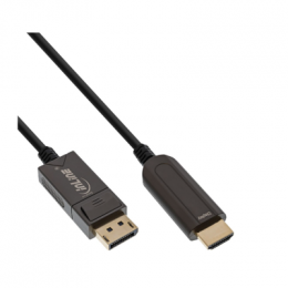 InLine DisplayPort zu HDMI AOC Konverter Kabel, 4K/60Hz, schwarz