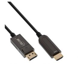 InLine DisplayPort zu HDMI AOC Konverter Kabel, 4K/60Hz, schwarz