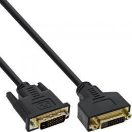 InLine DVI-D Verlngerung Premium, digital 24+1 Stecker / Buchse, Dual Link, 3m