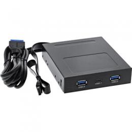 InLine Frontpanel fr den 3,5 Floppy Schacht, 1x USB 3.1 Typ-C + 2x USB 3.0