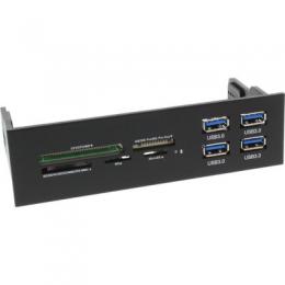 InLine Frontpanel fr den DVD-Schacht, Cardreader, 4x USB 3.0