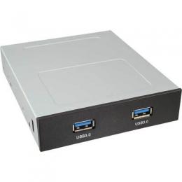 InLine Frontpanel fr den Floppy-Schacht, 2x USB 3.0, schwarz
