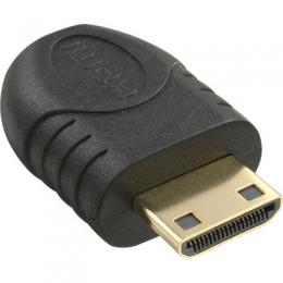 InLine HDMI Adapter, Mini HDMI C Stecker auf Micro HDMI D Buchse, vergoldete Kontakte