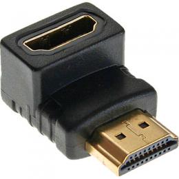 InLine HDMI Adapter, Stecker / Buchse, gewinkelt unten, vergoldete Kontakte, 4K2K kompatibel