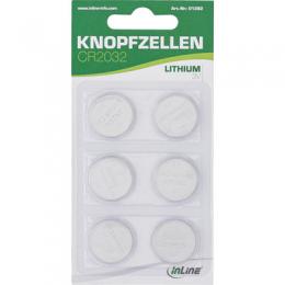 InLine Knopfzellen, 3V Lithium, CR2032, 6er Pack