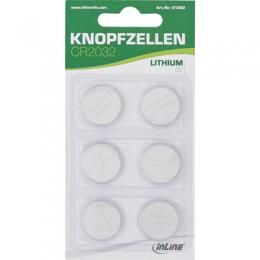 Ein Angebot für InLine Knopfzellen, 3V Lithium, CR2032, 6er Pack InLine aus dem Bereich Strom / Energie / Licht > Knopfzellen - jetzt kaufen.