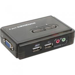 InLine KVM Switch, 2-fach, USB, mit Audio