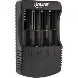InLine Ladegert fr Lithium und NiCd+NiMH Akkus, mit Powerbank-Funktion
