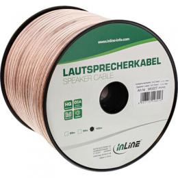 InLine Lautsprecherkabel, 2x 2,5mm, CCA, transparent, 100m