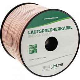 InLine Lautsprecherkabel, 2x 2,5mm, CCA, transparent, 50m