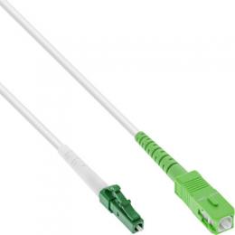 InLine LWL Simplex Kabel, FTTH, LC/APC 8 zu SC/APC 8, 9/125m, OS2, 0,5m