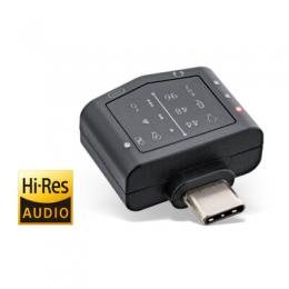 InLine Mini USB-C 96KHz Hi-Res Audio Adapter mit PD, USB-C zu 3,5mm Buchse + USB-C Buchse